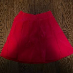 Red cotton tennis skirt